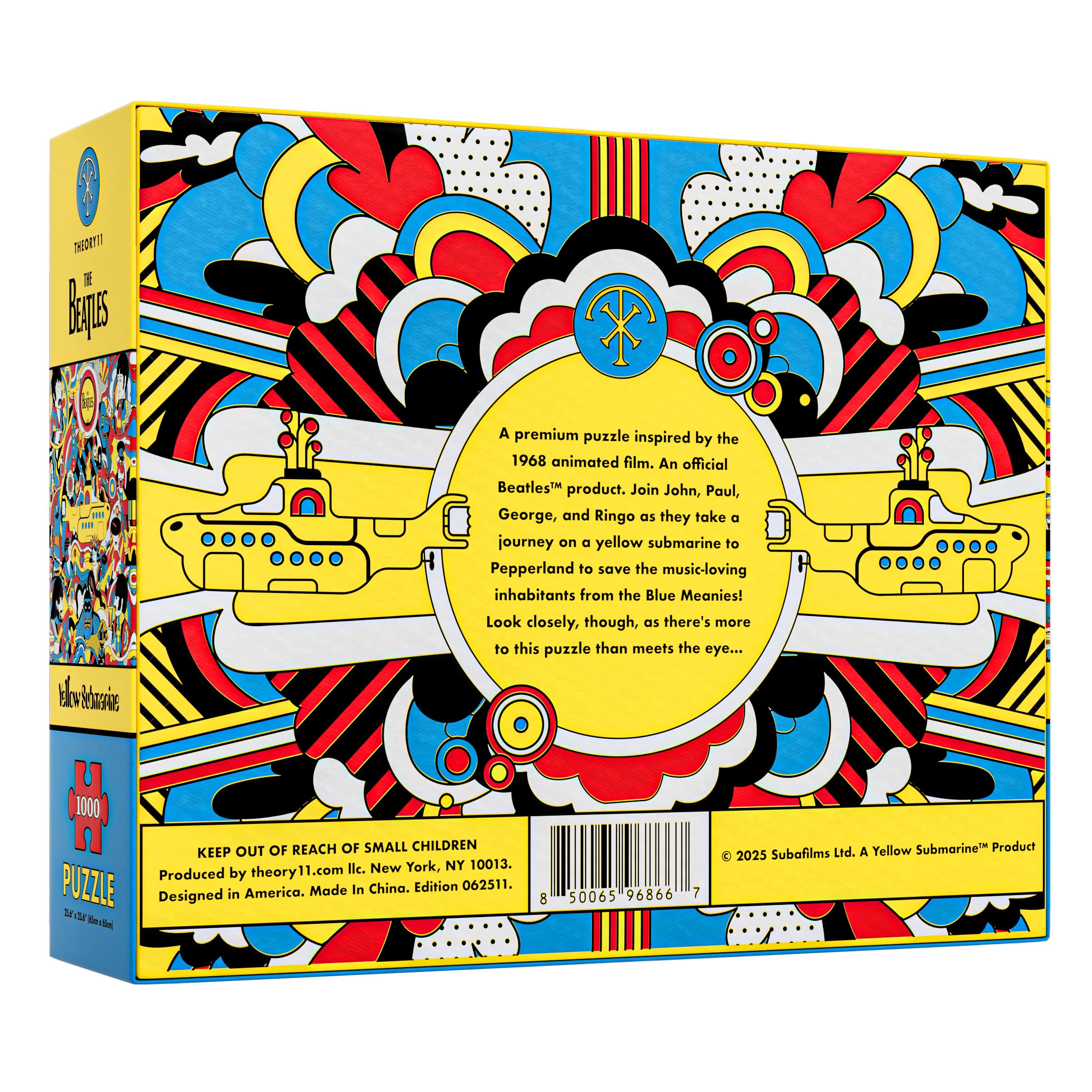 Amazon.com: theory11 Beatles Yellow Submarine 1000 Piece Jigsaw